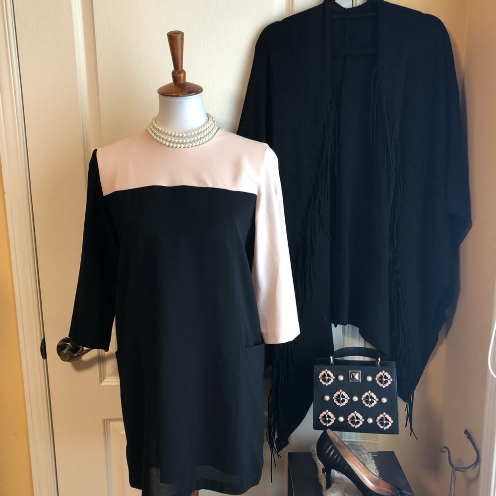 Valerie Dumaine color block shift dress